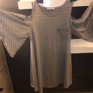 Women Open Shoulder knee length dress